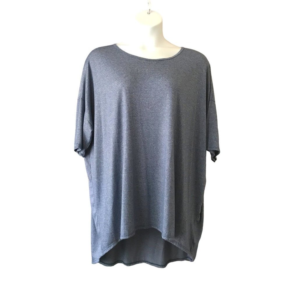 NWT Lularoe Irma Tunic Size 3XL 3X solid heather blue Hi Lo Shirt Top NEW LLR